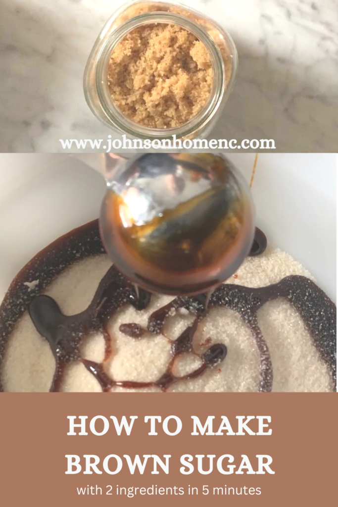 pin for pinterest of how to make brown sugar 