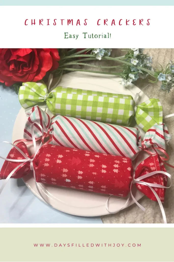 fabric Christmas crackers for one stop Christmas crafts making