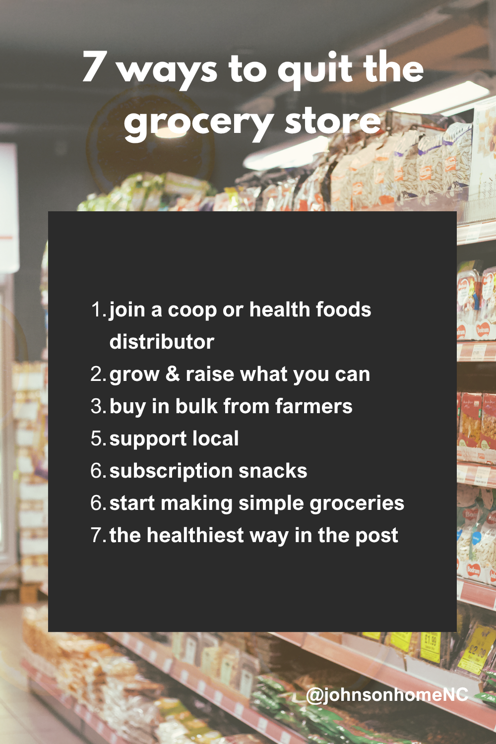 7 ways to quit the grocery store